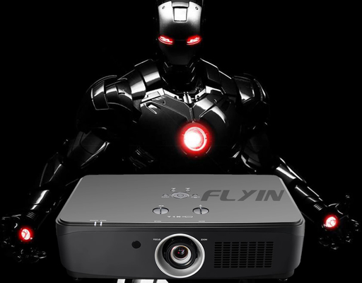 아웃도어 교육 FLYIN 7100루멘스 3LCD 4K 레이저 프로젝터 고해상도 밝기와 내장 스피커