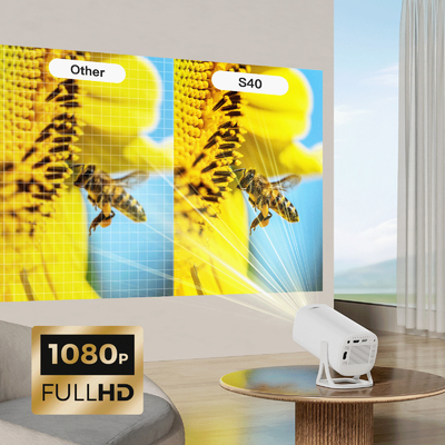 플라인 S40 홈 시네마 풀 HD 1080P 4K 프로젝터 게임 프로젝터 120 ANSI 루멘스 홈 TV