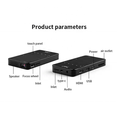 플라인 S90 4K 미니 휴대용 안드로이드 스마트 DLP 프로젝터 WIFI 블루투스 활성화형 휴대 전화 US 플러그 LED 램프 3D 배터리